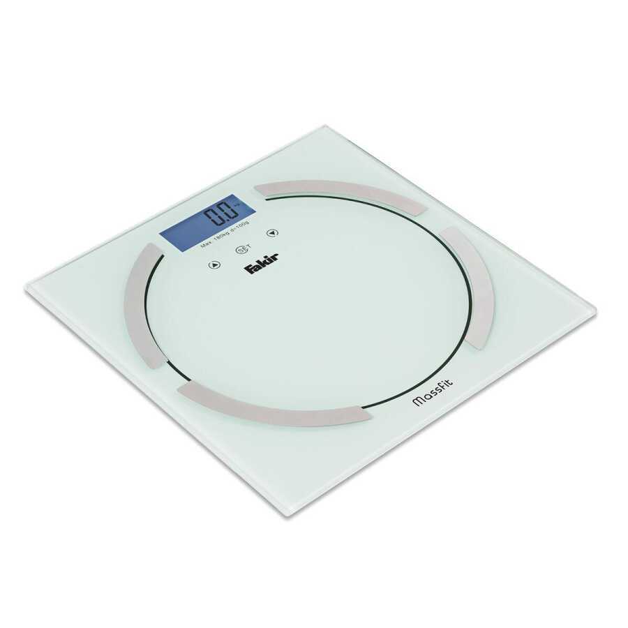  Massfit Digital Glass Body Composition Scale (White) - 1
